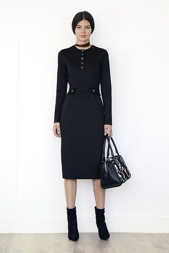 Henley Long-Sleeved Wool Ponte Dress in Black ($695), Rebel Suede Bootie in Black Suede ($895), Seductive Pony Satchel in Grey/Black Leopard Patchwork ($1,495)
Photo courtesy of Tamara Mellon
Henley Long-Sleeved Wool Ponte Dress in Black ($695), Rebel Suede Bootie in Black Suede ($895), Seductive Pony Satchel in Grey/Black Leopard Patchwork ($1,495)
Photo courtesy of Tamara Mellon