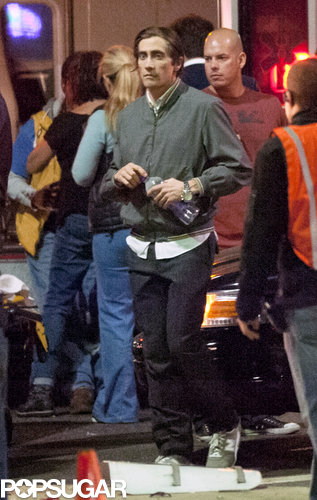 Jake Gyllenhaal filmed more scenes for Nightcrawler on Tuesday in LA.
Jake Gyllenhaal filmed more scenes for Nightcrawler on Tuesday in LA.
