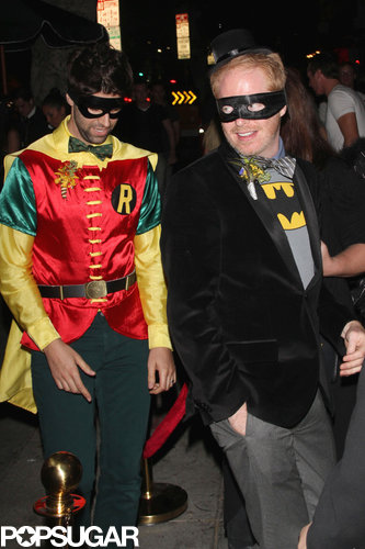 Jesse Tyler Ferguson and Justin Mikita went to a Hollywood Halloween party as Batman and Robin.
Jesse Tyler Ferguson and Justin Mikita went to a Hollywood Halloween party as Batman and Robin.