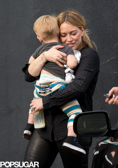 Hilary Duff took her son, Luca, to her sister's book signing in LA.
Hilary Duff took her son, Luca, to her sister's book signing in LA.