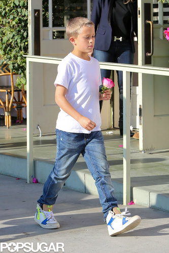 Reese Witherspoon's son Deacon held onto a rose.
Reese Witherspoon's son Deacon held onto a rose.