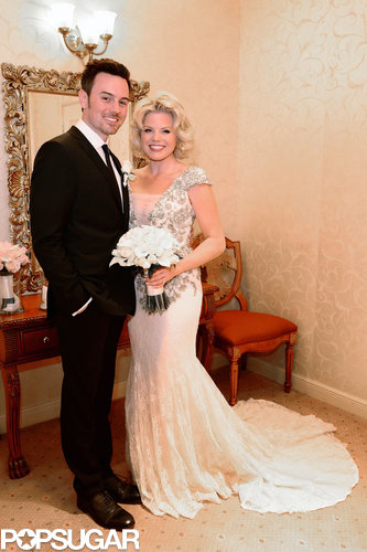 Megan Hilty married Brian Gallagher in Las Vegas in October 2013.
Megan Hilty married Brian Gallagher in Las Vegas in October 2013.