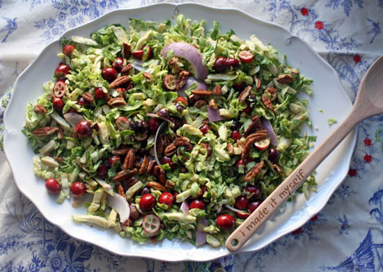 Shaved Brussel Sprouts Salad with Fresh Cranberries Shaved Brussel Sprouts Salad with Fresh Cranberries