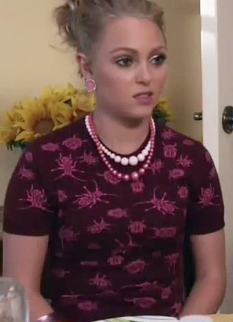 Carrie was a little bugged out — both physically, in this Alexander McQueen mini ($480), and mentally — while entertaining her dad's girlfriend's son, Dylan.
Carrie was a little bugged out — both physically, in this Alexander McQueen mini ($480), and mentally — while entertaining her dad's girlfriend's son, Dylan.