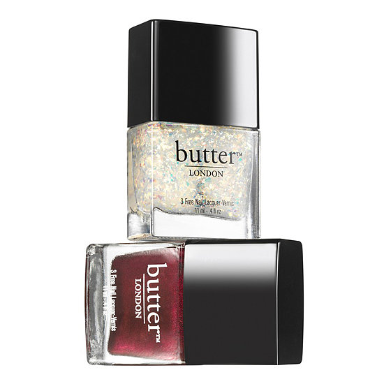 This Butter London Double Take Fire Duo ($24) has two fashionable but festive colors that look good on anyone. And if she flexes her nail-art muscles, even better!
This Butter London Double Take Fire Duo ($24) has two fashionable but festive colors that look good on anyone. And if she flexes her nail-art muscles, even better!