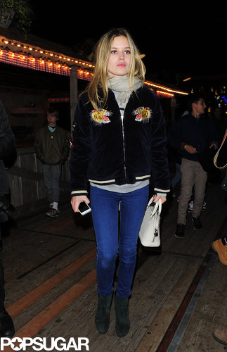 For a night out at London's Winter Wonderland, Georgia May Jagger wore a trendy bomber jacket emblazoned with tigers.
For a night out at London's Winter Wonderland, Georgia May Jagger wore a trendy bomber jacket emblazoned with tigers.