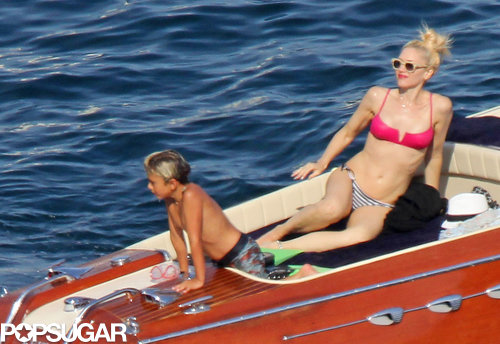 Gwen Stefani lounged in a bikini during a family trip to the Cote d'Azur in August.
Gwen Stefani lounged in a bikini during a family trip to the Cote d'Azur in August.