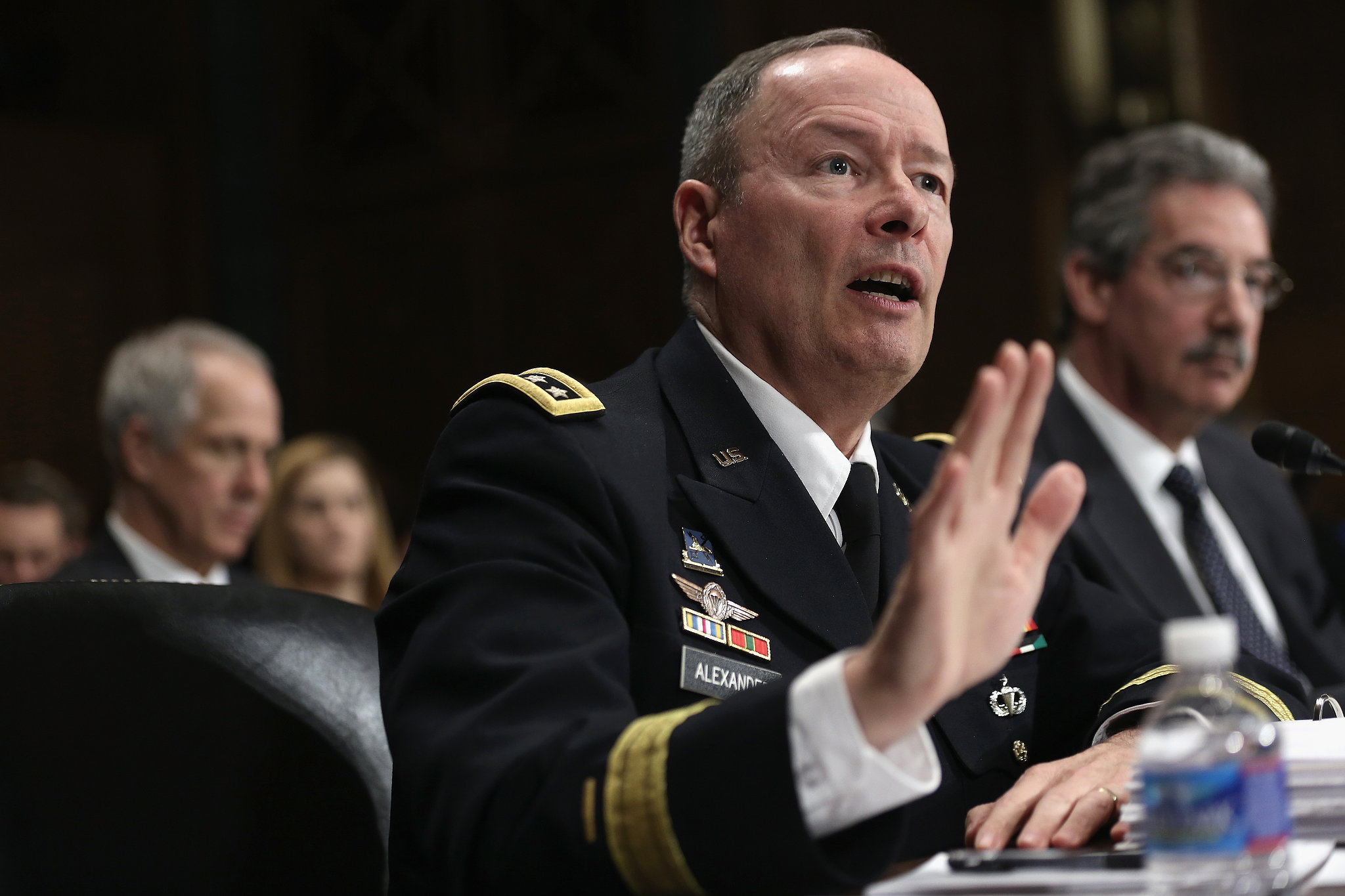 NSA director Keith Alexander testifies before the Senate on Dec. 11, 2013. NSA director Keith Alexander testifies before the Senate on Dec. 11, 2013.