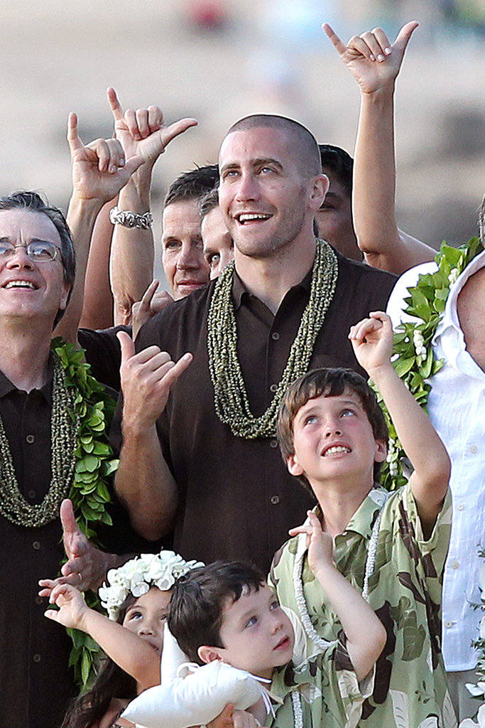 He got cute with family and friends during his dad's Hawaiian wedding in July 2011.
He got cute with family and friends during his dad's Hawaiian wedding in July 2011.