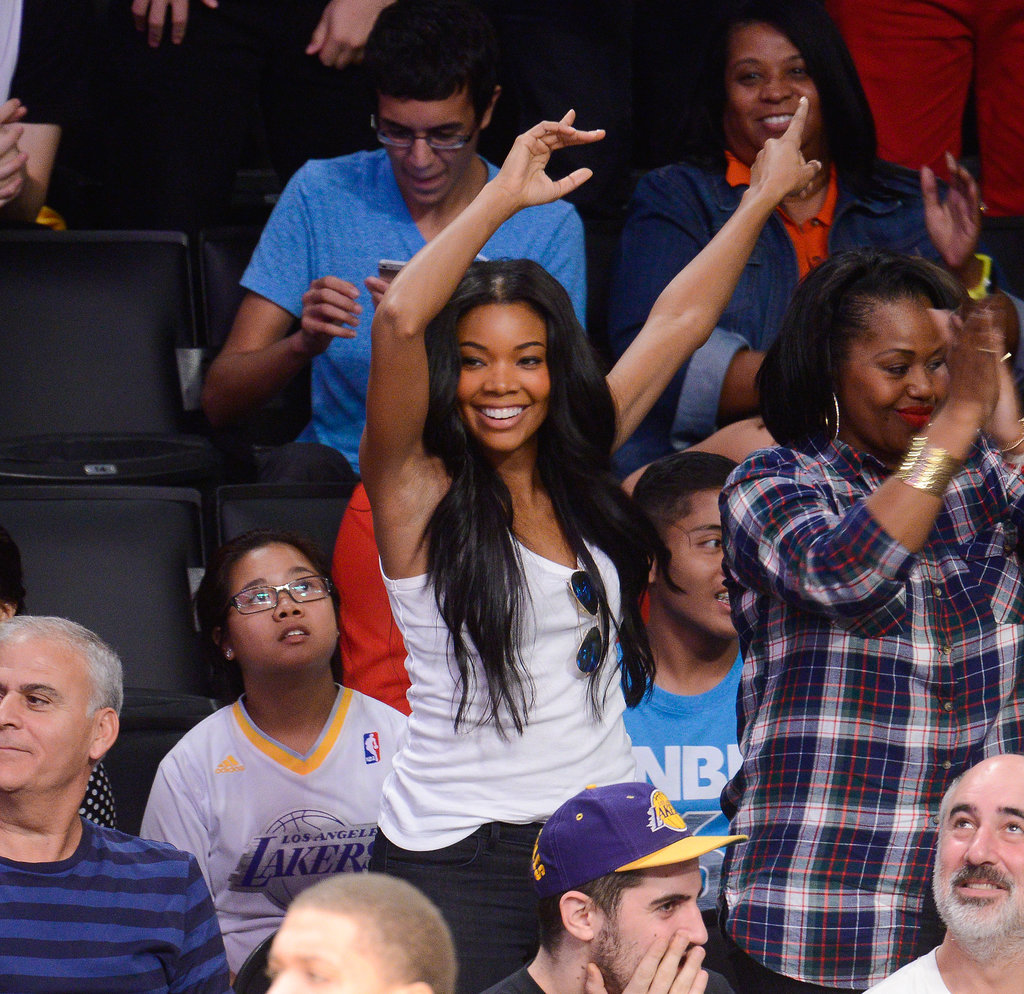 She cheered for Dwyane Wade on Christmas Day. She cheered for Dwyane Wade on Christmas Day.