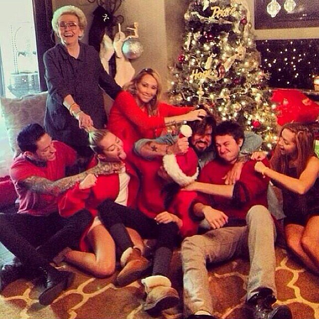 Miley Cyrus and family engaged in their "annual family fistfight."
Source: Instagram user mileycyrus
Miley Cyrus and family engaged in their "annual family fistfight."
Source: Instagram user mileycyrus