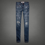 Abercrombie and Fitch Embellished Distressed Skinny Jeans Abercrombie and Fitch Embellished Distressed Skinny Jeans