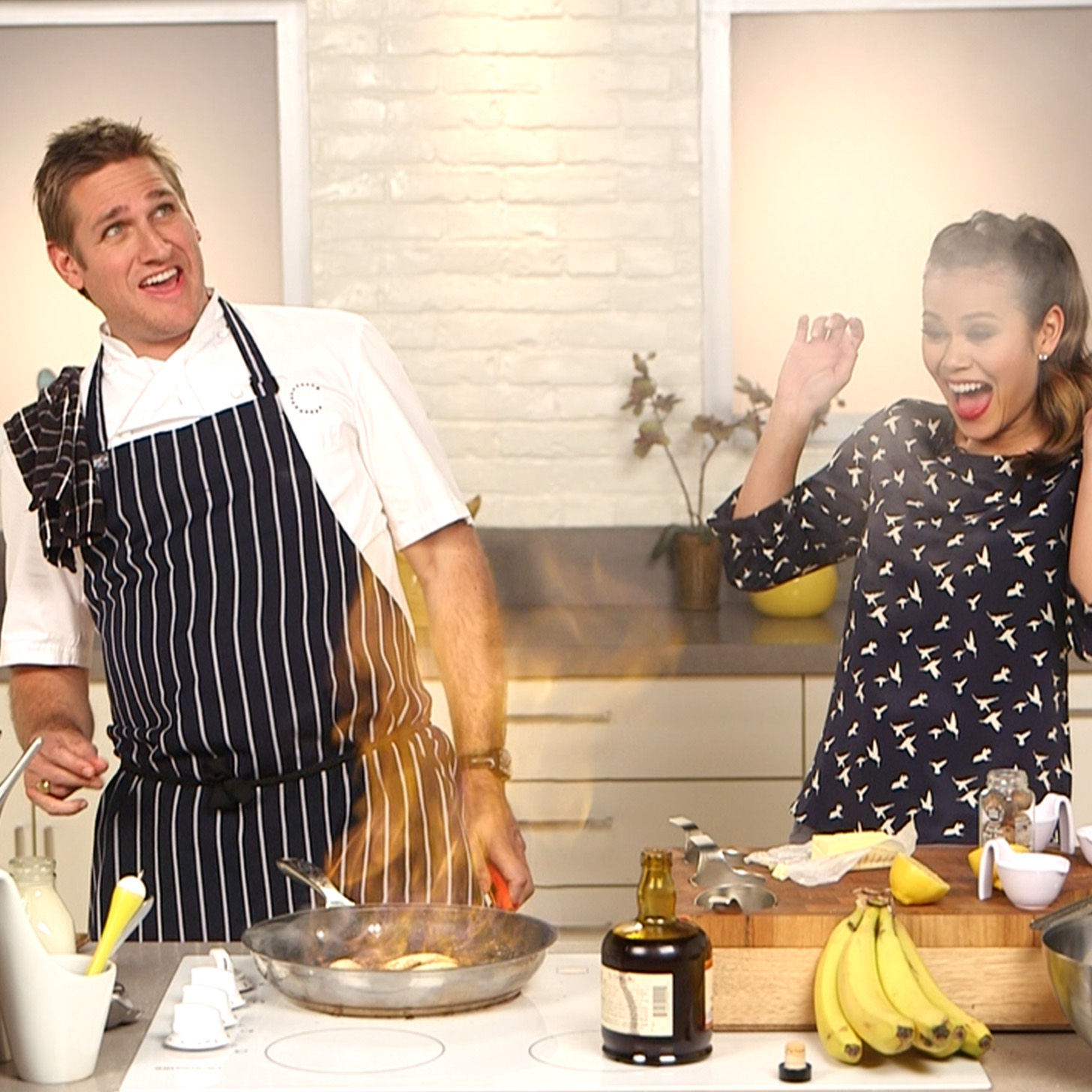 Curtis Stone's "Up in Flames" Bananas Flambé