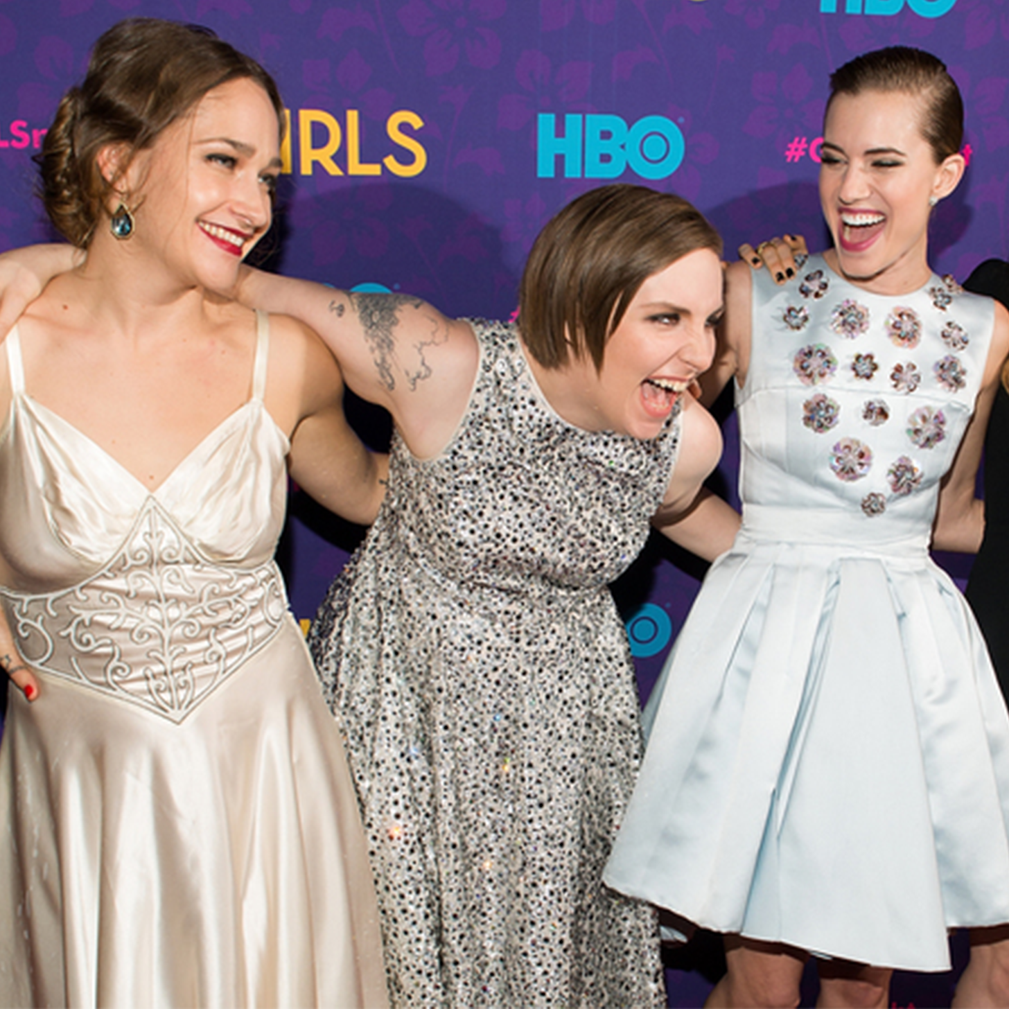 Shocker! Lena Dunham Didn't Choose a Floral Dress . . .