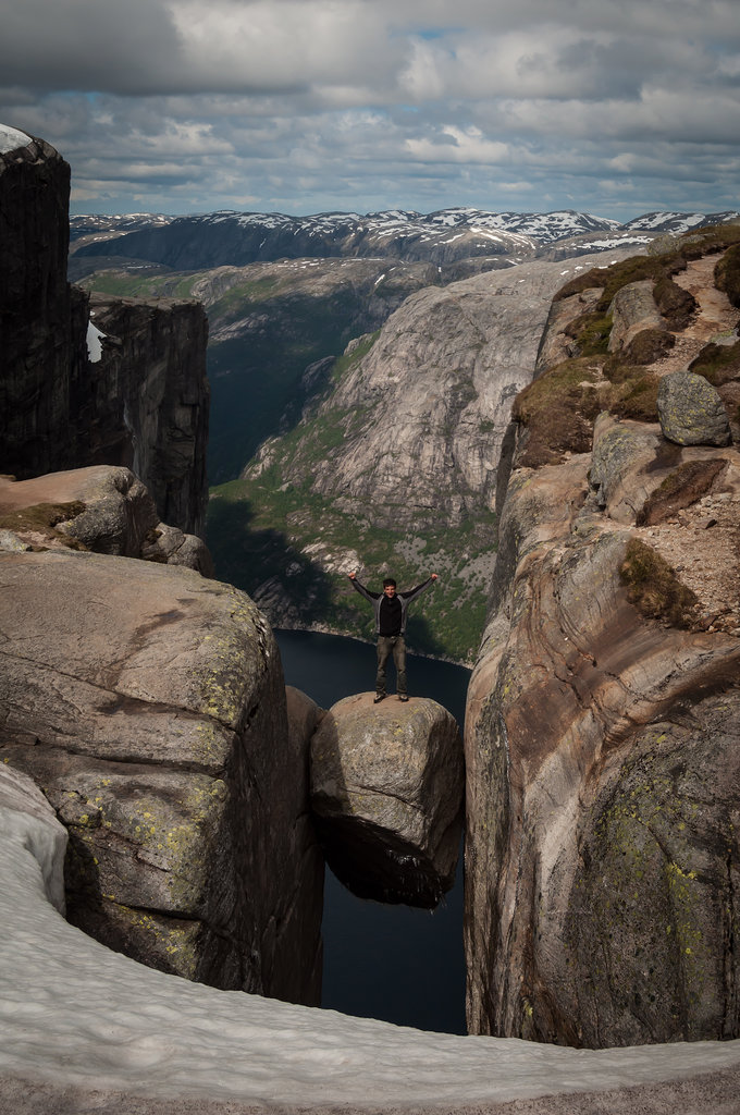 Stand on a Boulder Wedged Between Mountains Stand on a Boulder Wedged Between Mountains