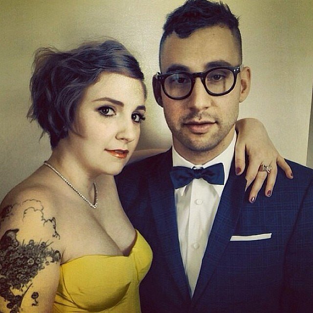 Lena Dunham posed with her boyfriend, Jack Antonoff, ahead of the Golden Globes.
Source: Instagram user jostrettell
Lena Dunham posed with her boyfriend, Jack Antonoff, ahead of the Golden Globes.
Source: Instagram user jostrettell