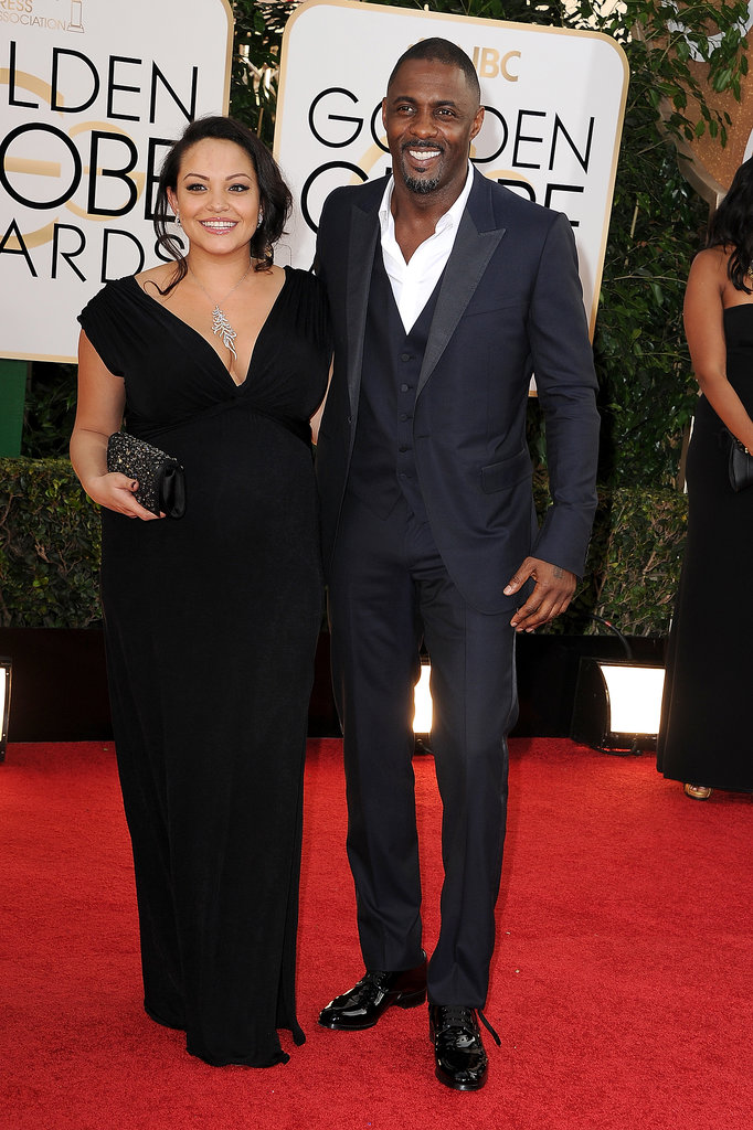 Idris Elba went sans bow-tie for his night at the Golden Globes.
Idris Elba went sans bow-tie for his night at the Golden Globes.