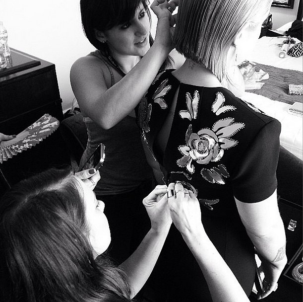 The red carpet drama started with a broken zipper for Kelly Osbourne.
Source: Instagram user kellyosbourne
The red carpet drama started with a broken zipper for Kelly Osbourne.
Source: Instagram user kellyosbourne