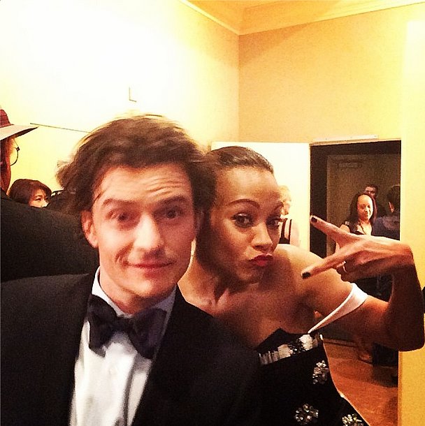 Zoe Saldana shared the love and the camera with Orlando Bloom after they presented at the Golden Globes.
Source: Instagram user goldenglobes
Zoe Saldana shared the love and the camera with Orlando Bloom after they presented at the Golden Globes.
Source: Instagram user goldenglobes