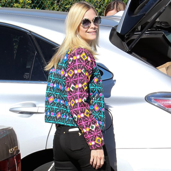 Jaime King in Bright Quilted Mara Hoffman Bomber Jacket Jaime King in Bright Quilted Mara Hoffman Bomber Jacket
