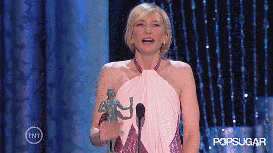 20. Cate Blanchett Gets Frisky With Her SAG Award 20. Cate Blanchett Gets Frisky With Her SAG Award