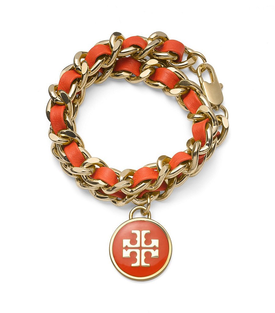 Tory Burch Leather and Chain Wrap Bracelet Tory Burch Leather and Chain Wrap Bracelet
