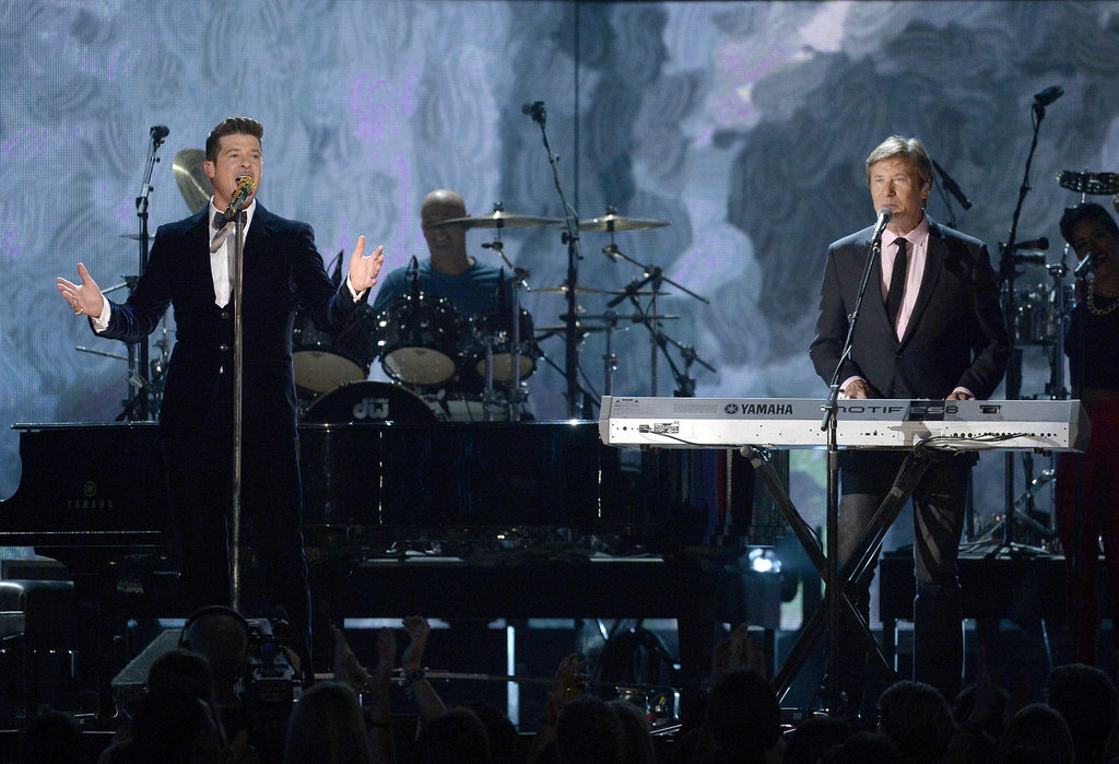 Robin Thicke and Lou Pardini performed a medley.
Robin Thicke and Lou Pardini performed a medley.