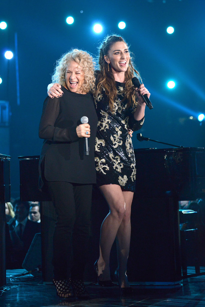 Carole King and Sara Bareilles introduced an award together, adorably.
Carole King and Sara Bareilles introduced an award together, adorably.