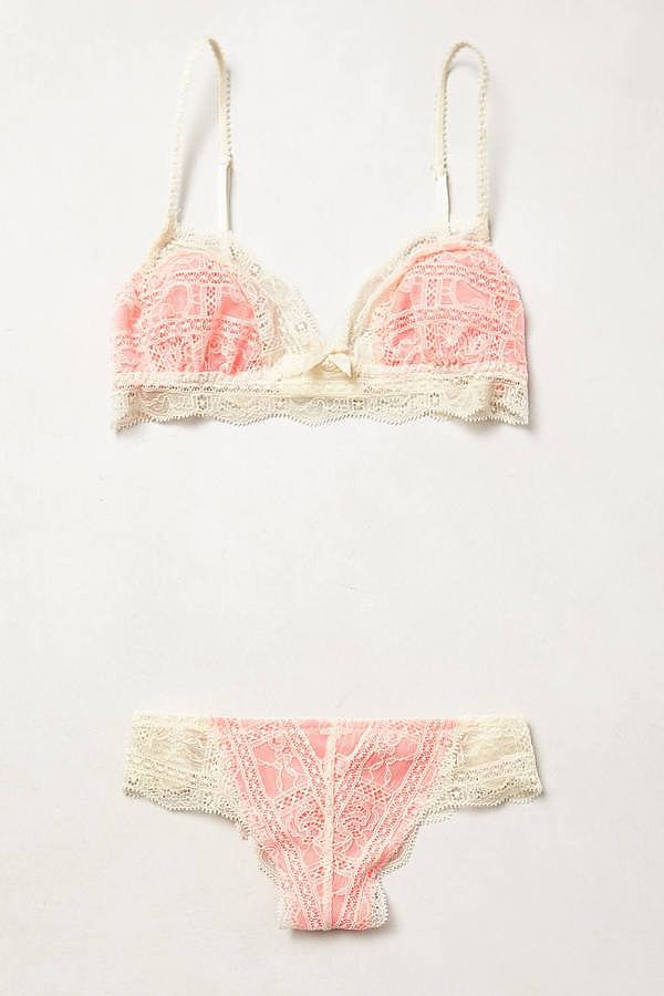 Eberjey Lace Coral Set Eberjey Lace Coral Set