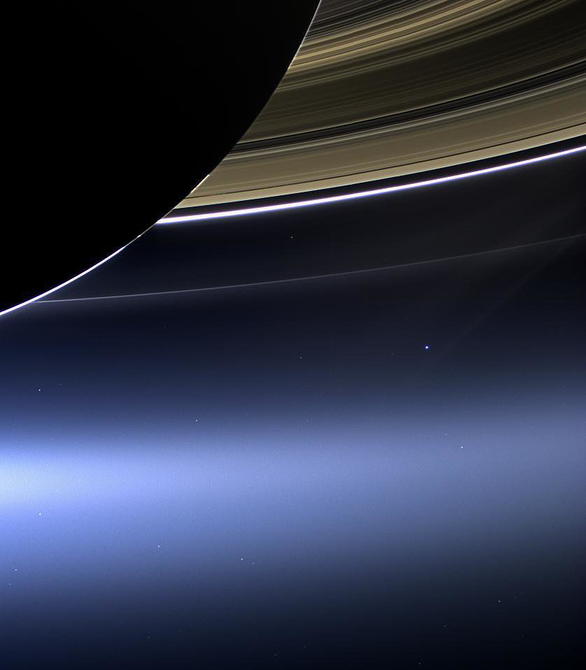 In this incredible photo taken on July 19, 2013, a wide-angle camera on NASA's Cassini spacecraft captures Saturn's rings, Earth, and its moon in the same frame.
Source: NASA/JPL-Caltech/Space Science Institute
In this incredible photo taken on July 19, 2013, a wide-angle camera on NASA's Cassini spacecraft captures Saturn's rings, Earth, and its moon in the same frame.
Source: NASA/JPL-Caltech/Space Science Institute