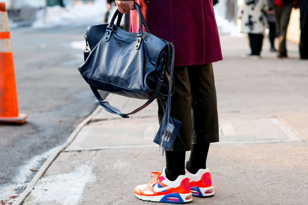 Who knew how well a Balenciaga bag went with Nikes?!
Who knew how well a Balenciaga bag went with Nikes?!