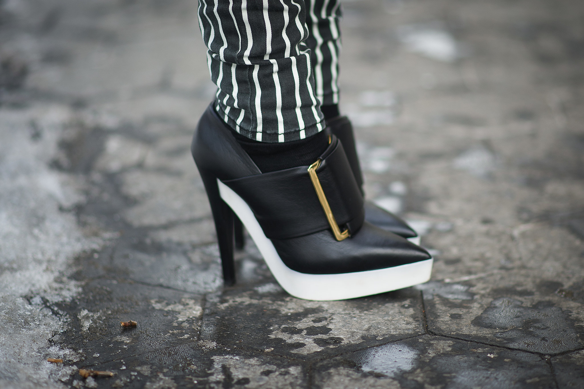 We spy some serious Stella McCartney heels in the snow. 
