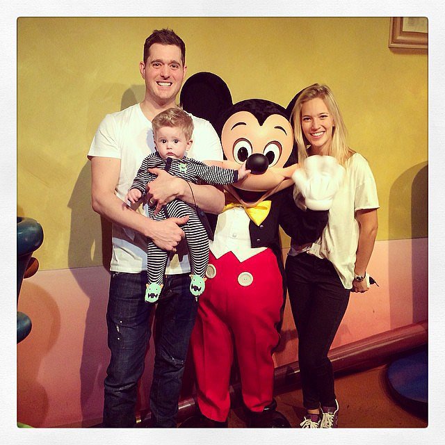 Michael Bublé's Baby, Noah, Meets Mickey! Michael Bublé's Baby, Noah, Meets Mickey!