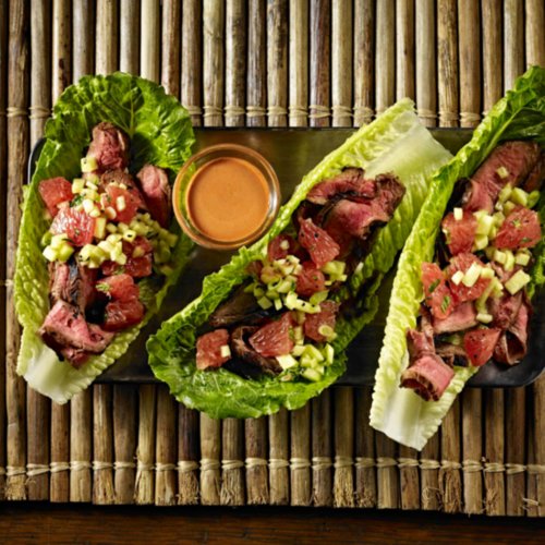 Tandoori Steak-Grapefruit Lettuce Wraps Tandoori Steak-Grapefruit Lettuce Wraps