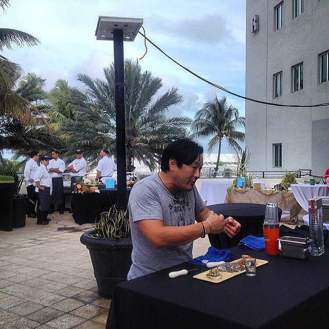 Ming Tsai Prepped Oyster Shooters Ming Tsai Prepped Oyster Shooters