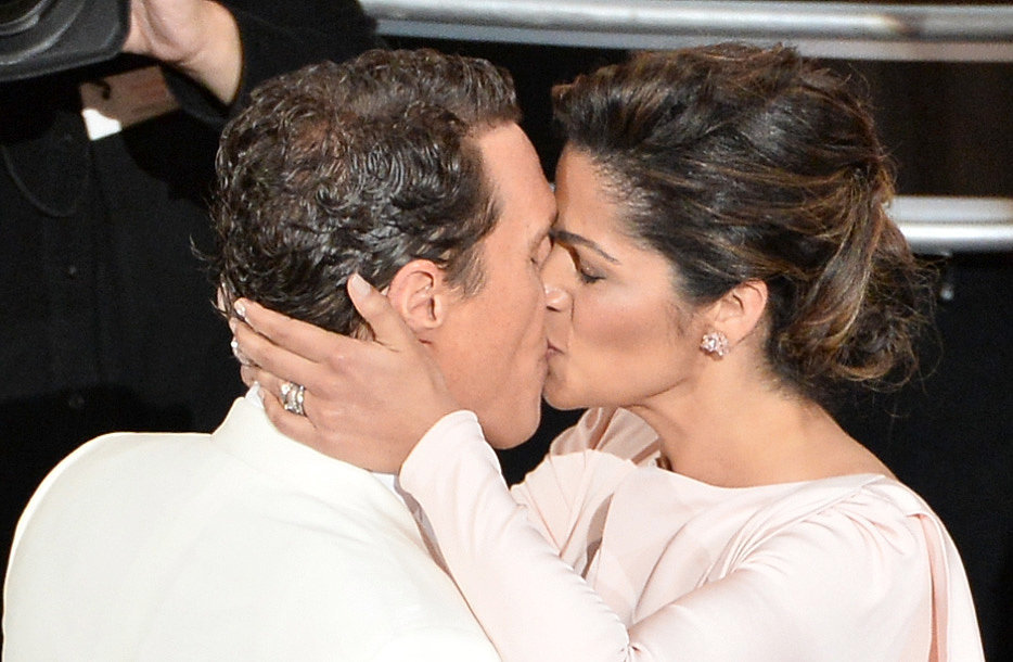 Matthew McConaughey got a big smooch from wife Camila Alves when his name was announced as the Oscar best actor winner.
Matthew McConaughey got a big smooch from wife Camila Alves when his name was announced as the Oscar best actor winner.