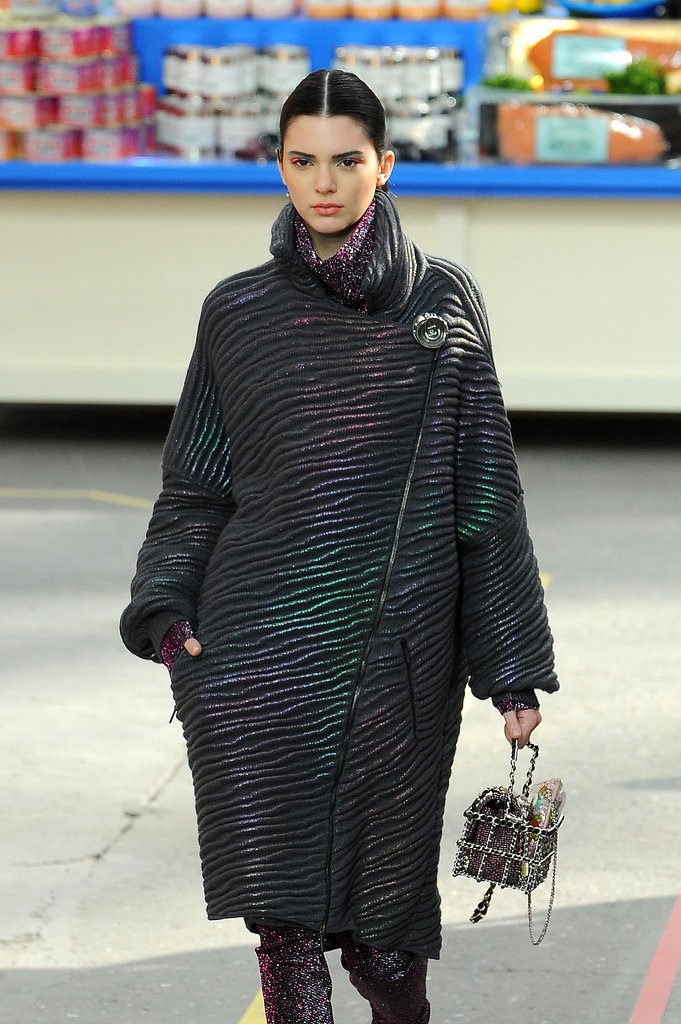 And then she popped up on the Chanel supermarket-inspired runway. 
