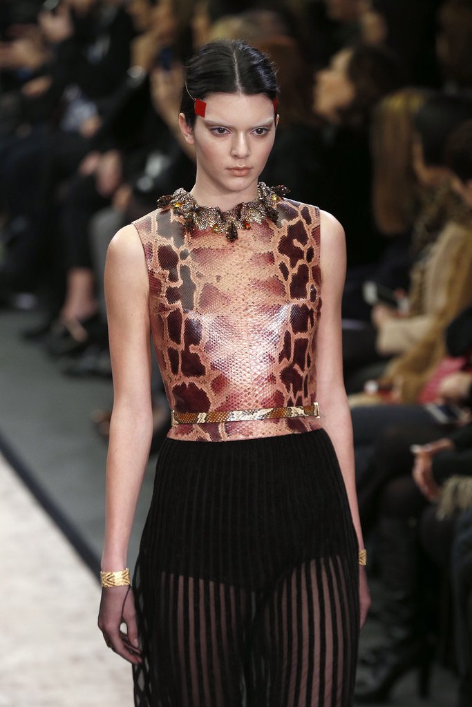 Kendall worked it on the Givenchy Fall 2014 catwalk at Paris Fashion Week. 
