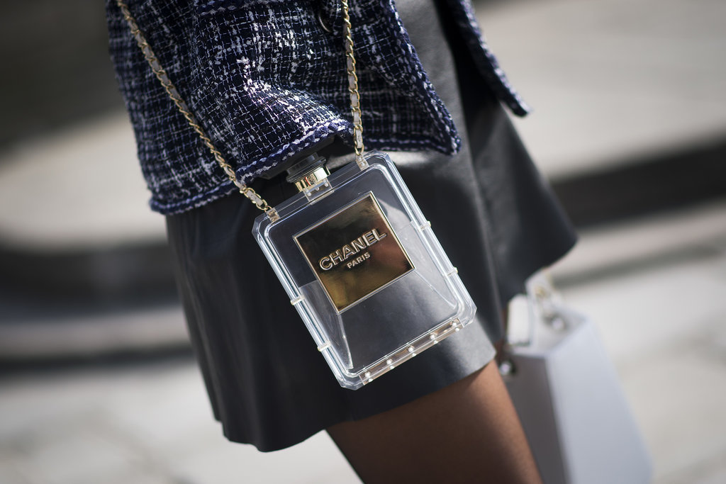 This showgoer was armed with Chanel.
This showgoer was armed with Chanel.