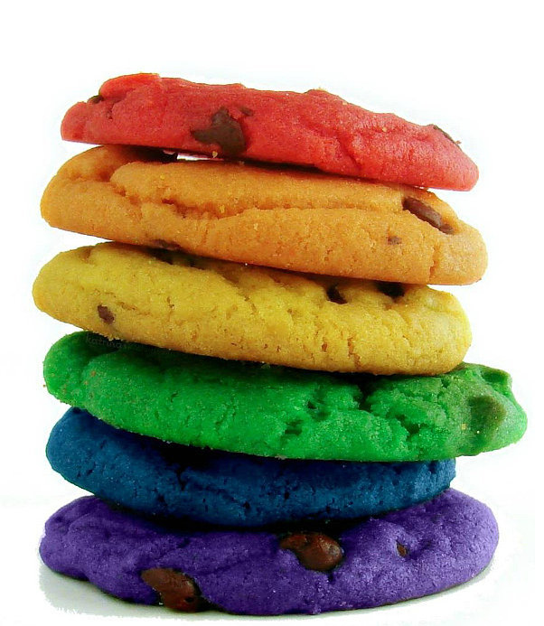 Rainbow Chocolate Chip Cookies Rainbow Chocolate Chip Cookies
