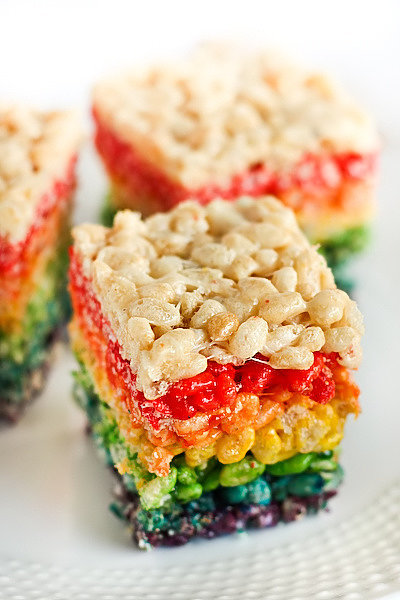 Rainbow Rice Krispies Treats Rainbow Rice Krispies Treats
