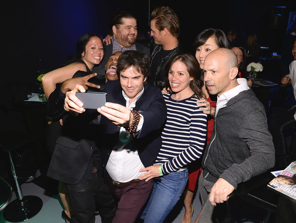 Ian Somerhalder took a selfie with his Lost castmates at PaleyFest in LA in March 2014. Ian Somerhalder took a selfie with his Lost castmates at PaleyFest in LA in March 2014.