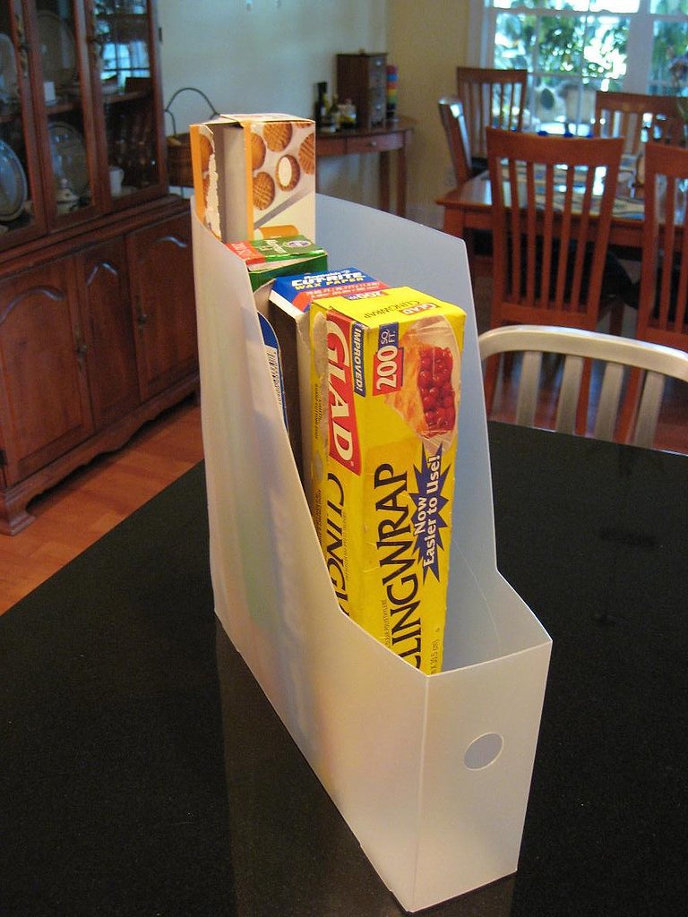 Magazine Holder Becomes a Kitchen Organizer Magazine Holder Becomes a Kitchen Organizer