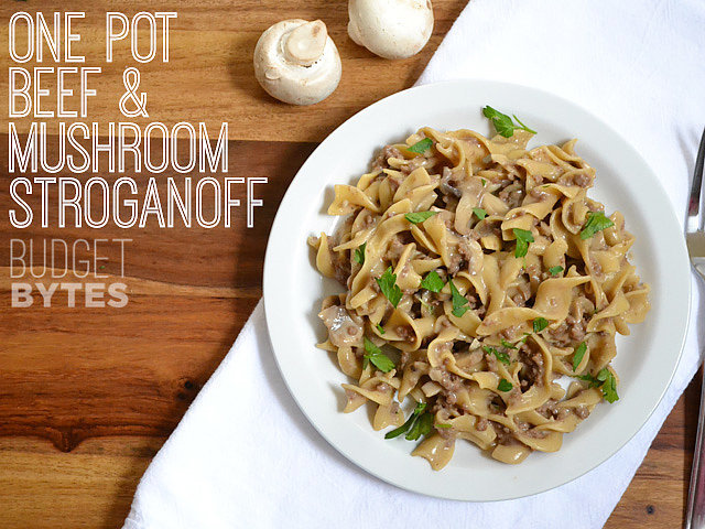 One-Pot Beef and Mushroom Stroganoff One-Pot Beef and Mushroom Stroganoff