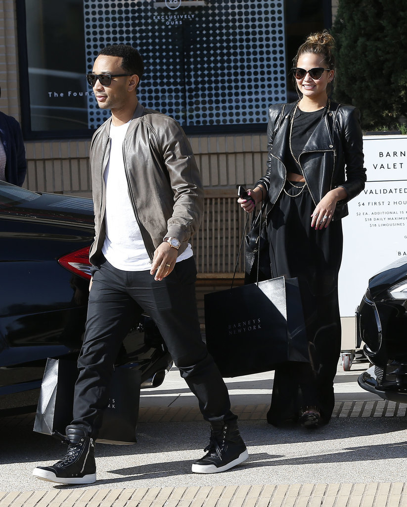 John Legend and Chrissy Teigen went shopping in Beverly Hills on Friday.
John Legend and Chrissy Teigen went shopping in Beverly Hills on Friday.