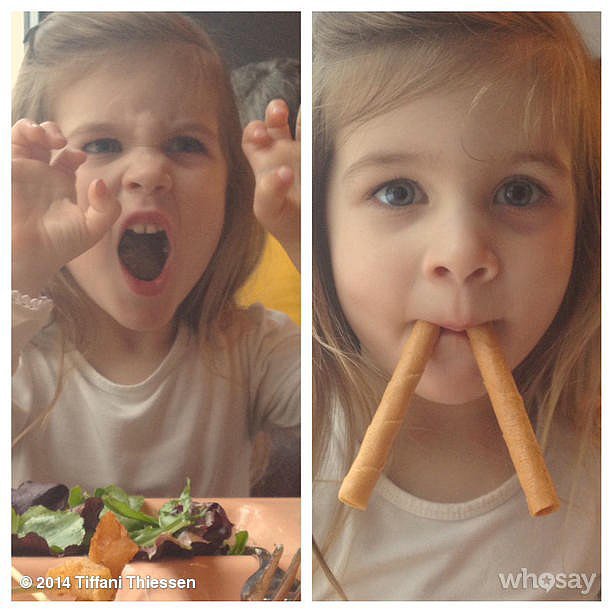 Harper Smith did her best "crouching tiger, hidden walrus" impression for her mom, Tiffani Thiessen.
Source: Instagram user tathiessen
Harper Smith did her best "crouching tiger, hidden walrus" impression for her mom, Tiffani Thiessen.
Source: Instagram user tathiessen
