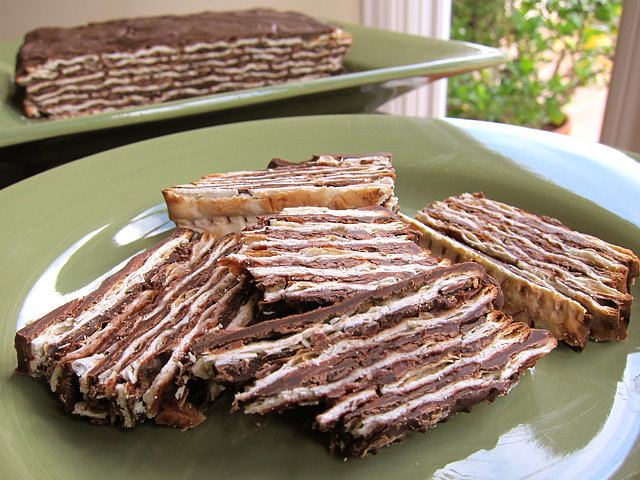 No-Bake Chocolate Matzo Cake No-Bake Chocolate Matzo Cake
