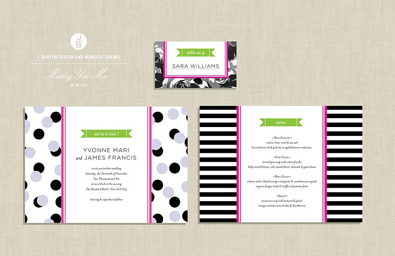 Preppy and Mod Wedding Invitation Preppy and Mod Wedding Invitation