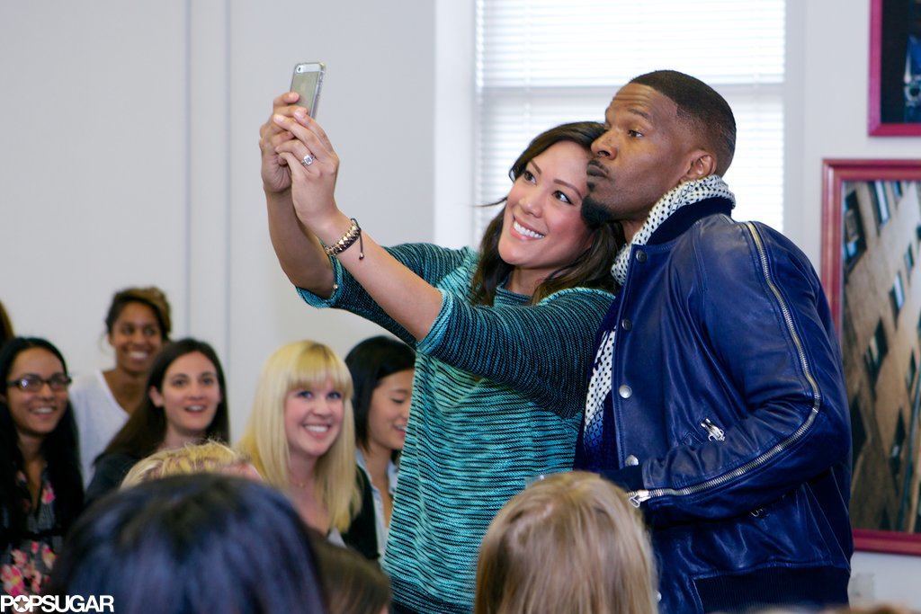 Jamie Foxx got into a photo during a stop by the POPSUGAR offices in San Francisco, CA in April 2014.
Photo: Jason Rhee
Jamie Foxx got into a photo during a stop by the POPSUGAR offices in San Francisco, CA in April 2014.
Photo: Jason Rhee