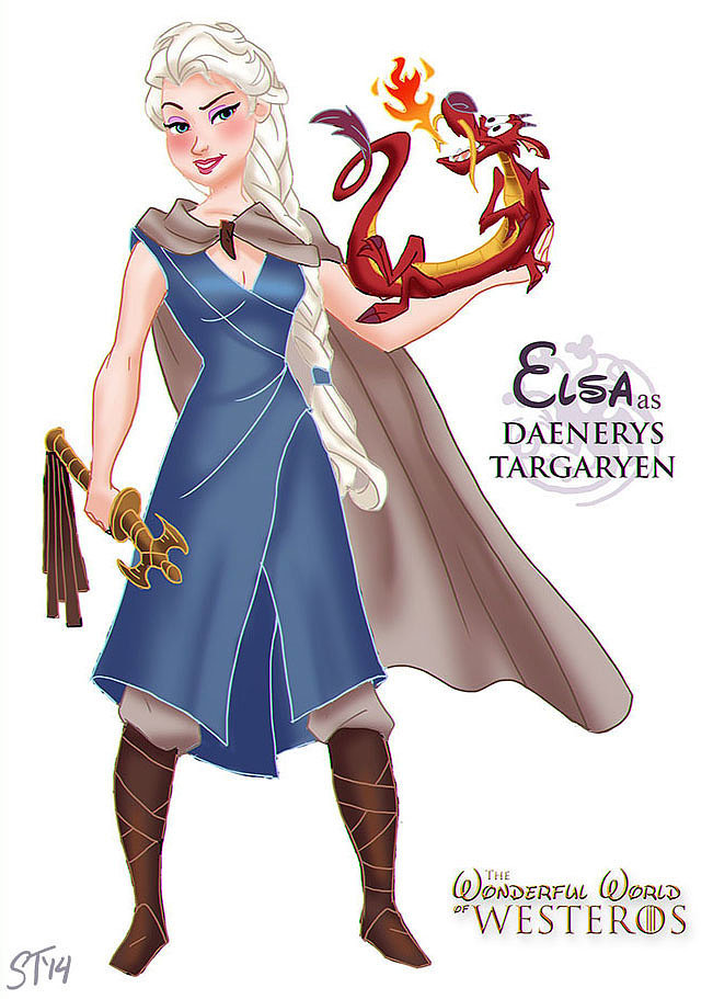 Elsa as Daenerys Targaryen Elsa as Daenerys Targaryen